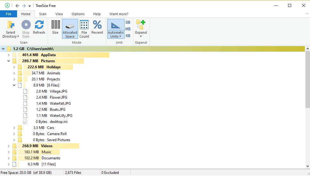 TreeSize free